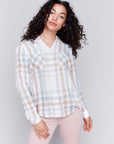 Soft Plaid Button Down Shirt -Quartz