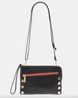 Nash Small 2 - Black Brushed Gold Red Zipper