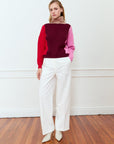 Gardenia Color Block Sweater