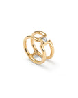 UNOde50  Gold-Plated Ring With White Cubic Zirconia Size 7