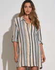 Striped Button Up Dress