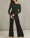 Faux Leather Black Pants