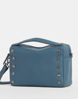 Evan Crossbody Medium - Curated Blue/ Gunmetal