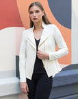 Liquid Leather Jacket - Ivory