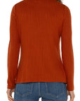 LC Long Sleeve Boat Neck Knit Top Cedar