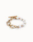 UNOde50 Gold Pearl & Match Bracelet Size Medium