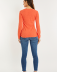 Long Sleeve Twisted Scoop Neck Tee