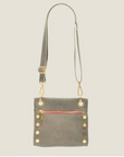 Tony Small - Pewter Brushed Gold Red Zipper