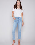 Bootleg Stretch Denim Pant -Light Blue