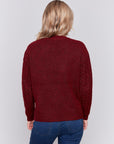 Fishnet Sleeve Sweater -Cabernet