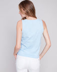 Organic Cotton Slub Tank Top - Sky