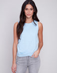 Organic Cotton Slub Tank Top - Sky