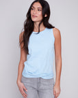 Organic Cotton Slub Tank Top - Sky