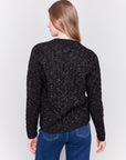 Speckled Yarn Cable Sweater