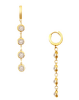 Cadence Huggie Drop Earring - Gold