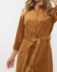 Dress Suedine - Camel