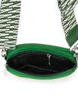 Neoprene Dual Zipper Crossbody - Kelly Green