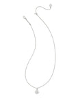 Kendra Scott Dira Crystal Short Pendant Necklace Silver White Crystal