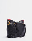 Daniel Medium Black Brushed Gold Red Zipper