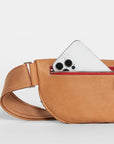 Charles Crossbody - Croissant Tan/ Brushed Silver