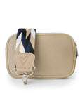 Neoprene Dual Zipper Crossbody - Tan