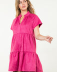 Short Sleeve MIdi Dress Pink