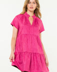 Short Sleeve MIdi Dress Pink