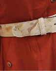 Dakota Calf Hair Belt - Gold