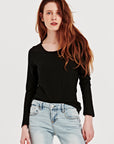 Cassie Long Sleeve Top - Black