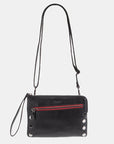 Nash Small 2 - Black Gunmetal Red Zipper