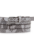 Debra Skinny Silver Snake Belt