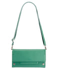 AJ Crossbody Clutch - Verdant Green Brushed Silver