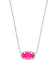 Kendra Scott  Elisa Short Pendant Necklace Rhodium Azalea Illusion