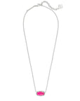 Kendra Scott  Elisa Short Pendant Necklace Rhodium Azalea Illusion