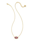 Kendra Scott Elisa Necklace Gold Bronze Veined Purple Turquoise