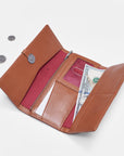 Benjamin Wallet Slim - Caffe Tan/ Brushed Silver