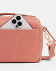 Evan Crossbody - Sorbet Pink/ Brushed Gold Hammered