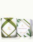 Frasier Fir Frosted Plaid Candle, Medium